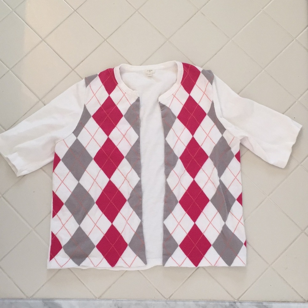 J. Crew Argyle Cardigan